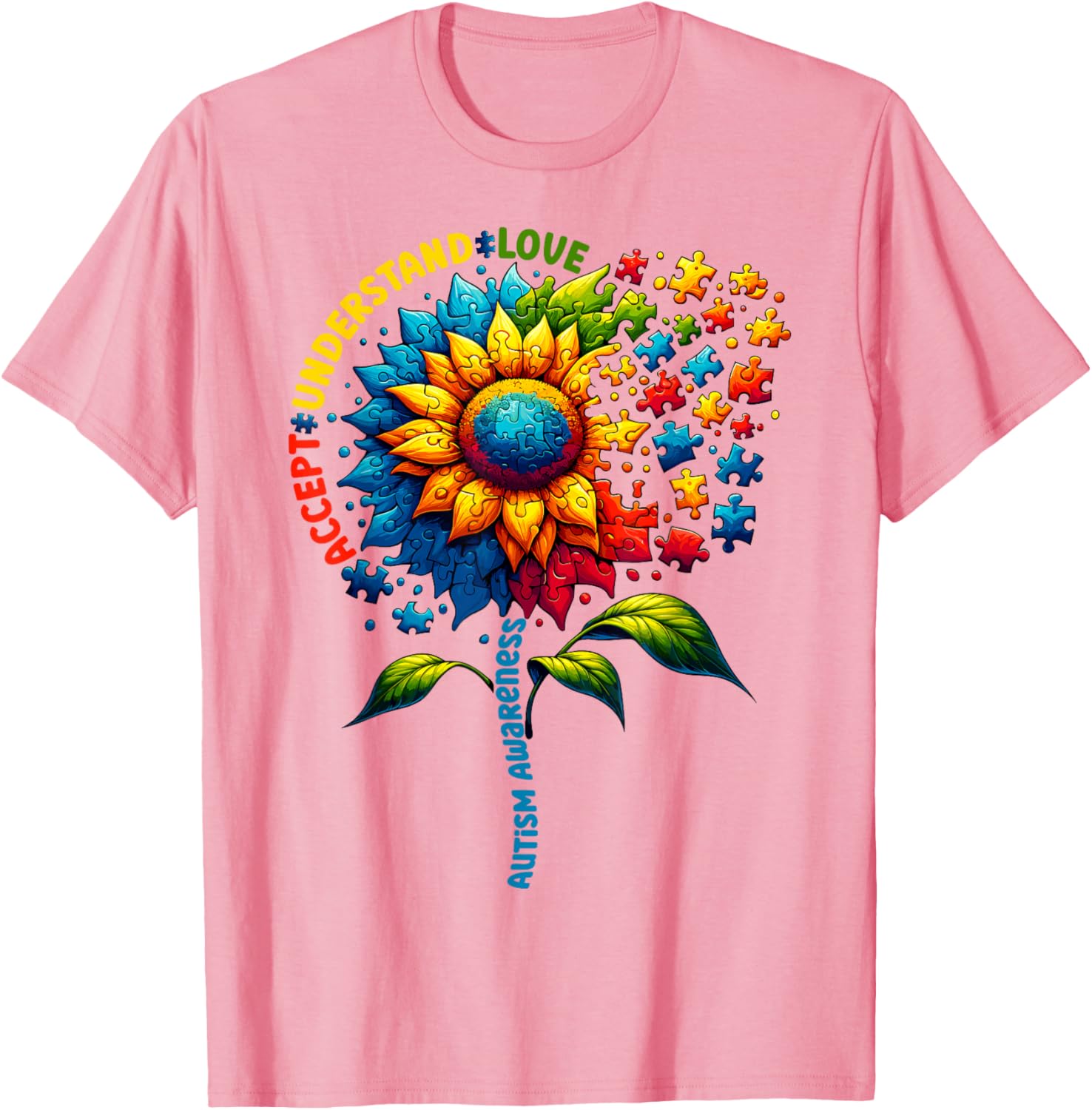 Autism Awareness Sunflower Men Women kids Autism Sunflower
