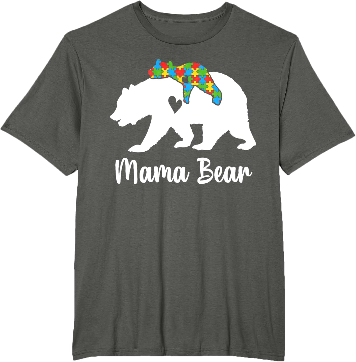 Mama Bear Love Support Autism Awareness Bear Family