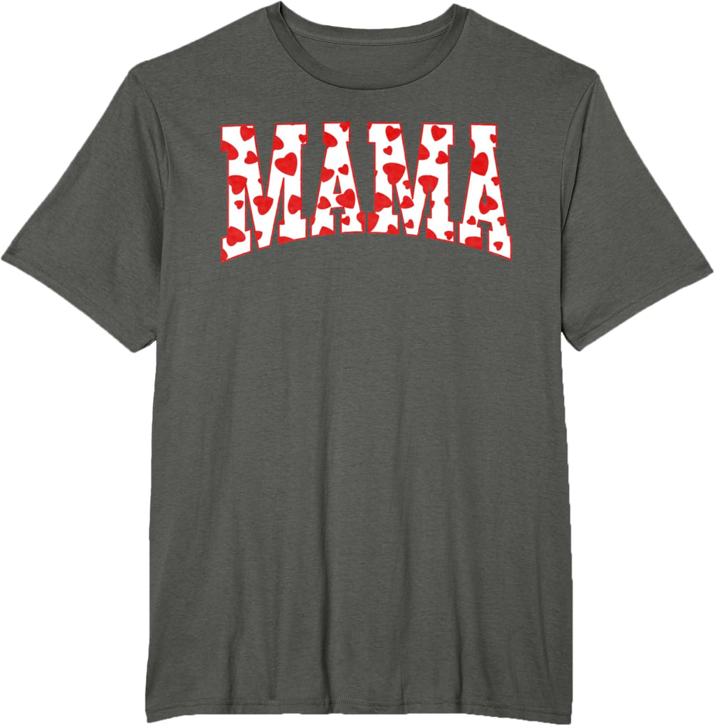 Mama Valentine Heart Valentines Day Family Matching Funny Mother Shirt