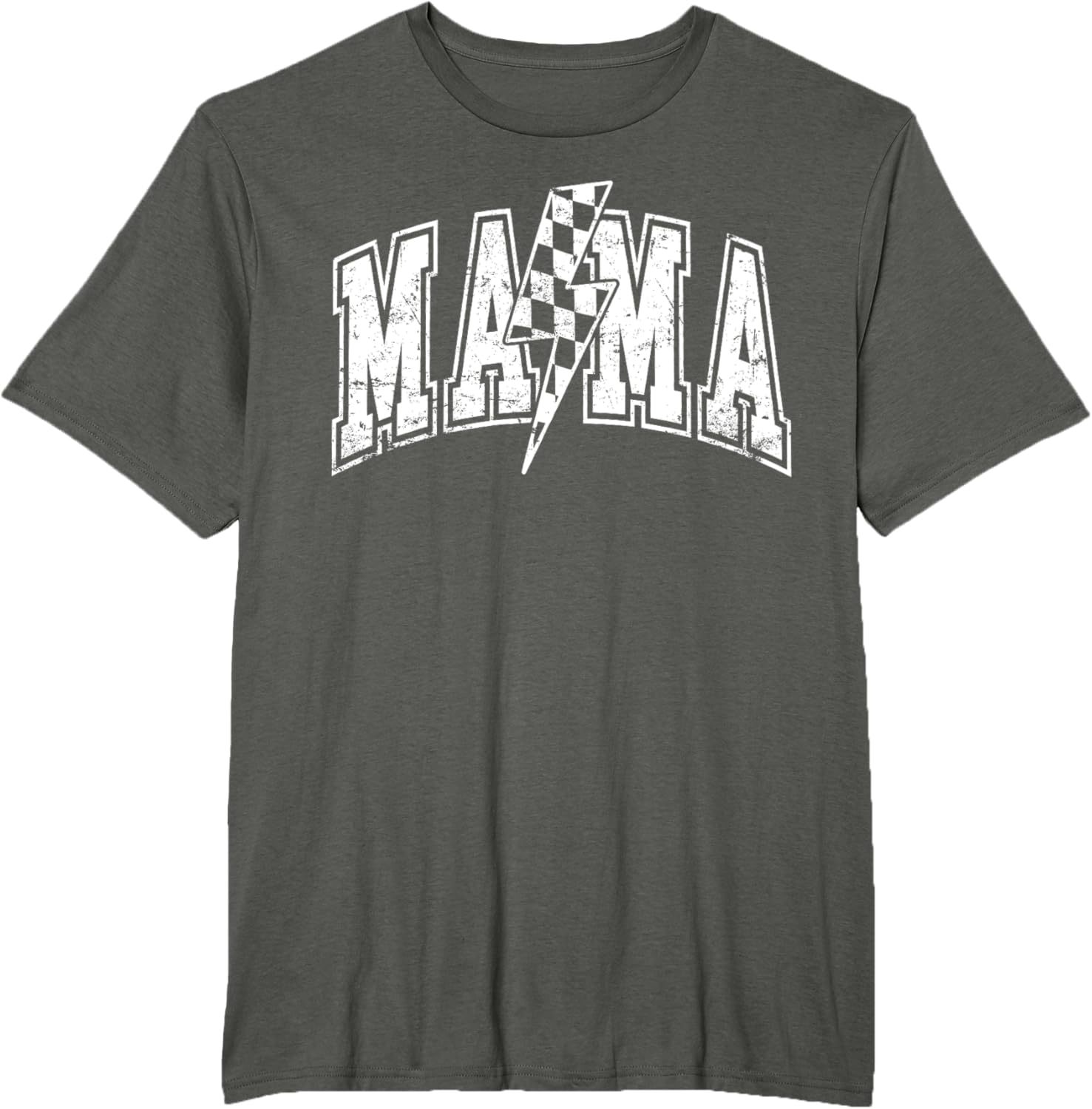 Mama Lightning Bolt Checkered Varsity Mom Women Mother's Day Mother Shirt