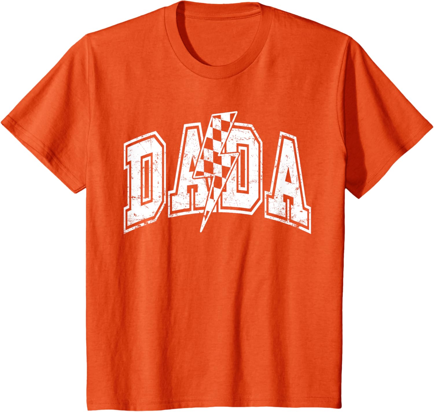 Dada Lightning Bolt Checkered Varsity Dad Men Father's Day