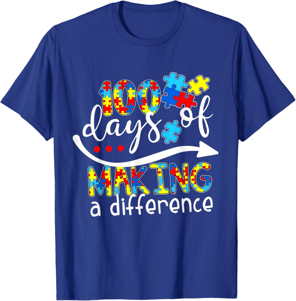 Autism 100 Days 100th day of school teacher autism awareness