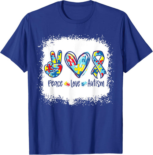 Autism Awareness Peace Love Autism In April We Wear Blue