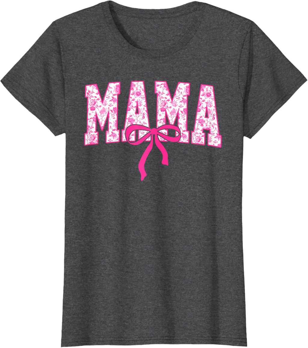 Coquette Pink Chinoiserie Mama Floral Bow Mom Mothers Day