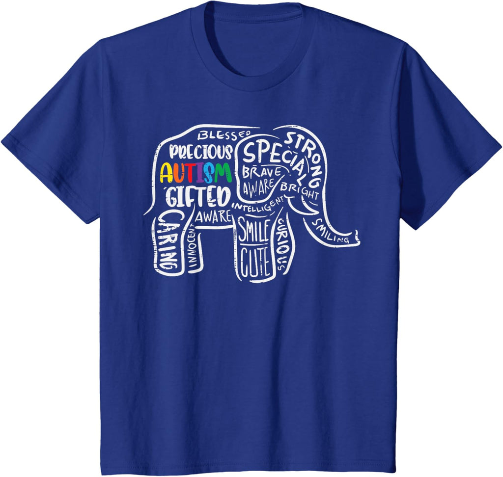 Autism Awareness Elephant Acceptance Autistic Men Women Kids