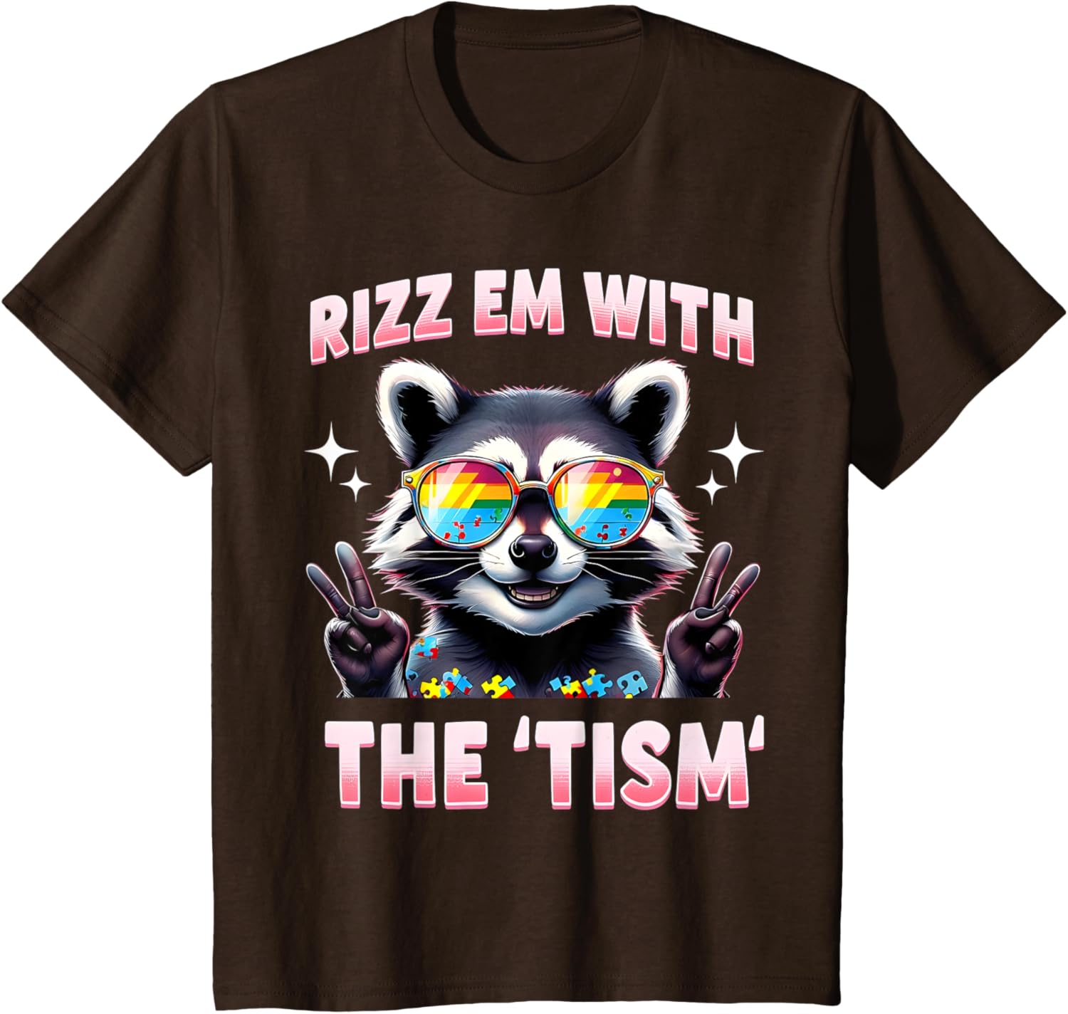 Autism Funny Rizz Em With The Tism Meme Autistic Racoon