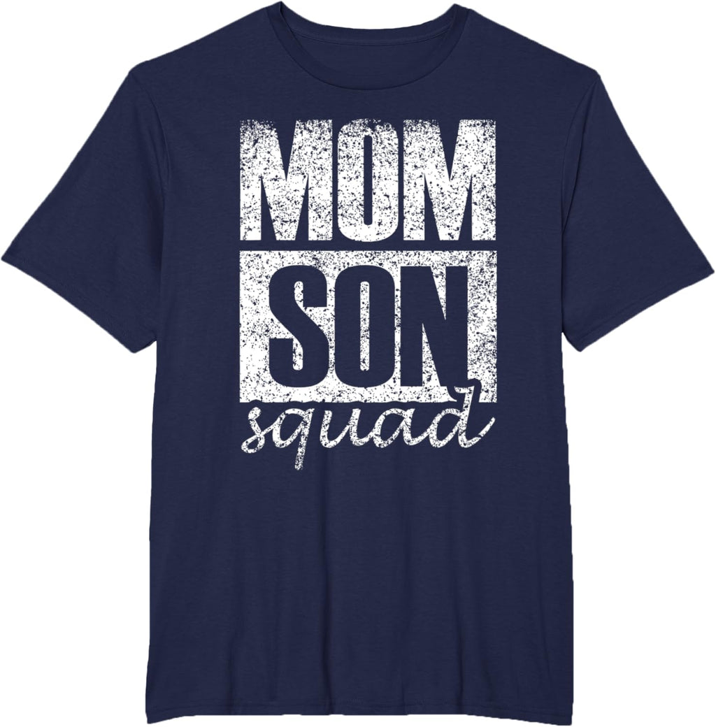 Mama Mom Son Mothers Day Love Mama Mommy Son Squad Mother's Day Matching Mom Sons Mother Son T-Shirt, Small, Black