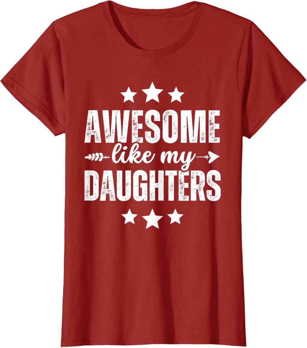 Awesome Like My Daughters Funny Fathers Day Dad Vintage