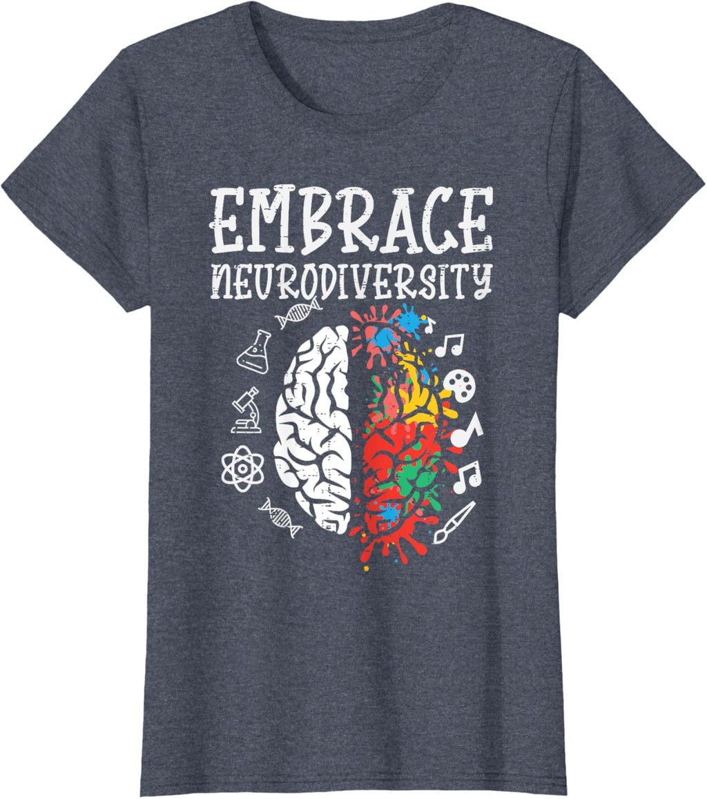 Embrace Neurodiversity Autism Awareness ASD Men Women Kids
