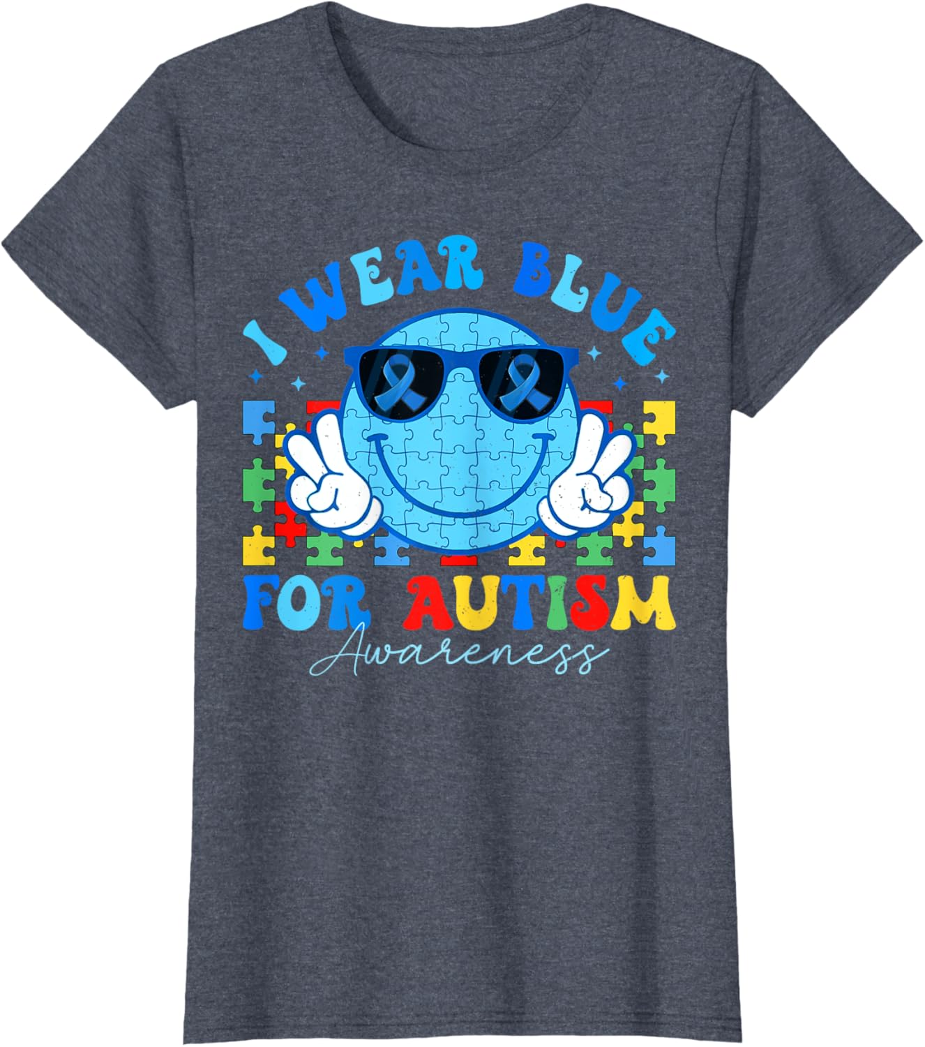 I Wear Blue For Autism Awareness Month Teacher Kids Boys