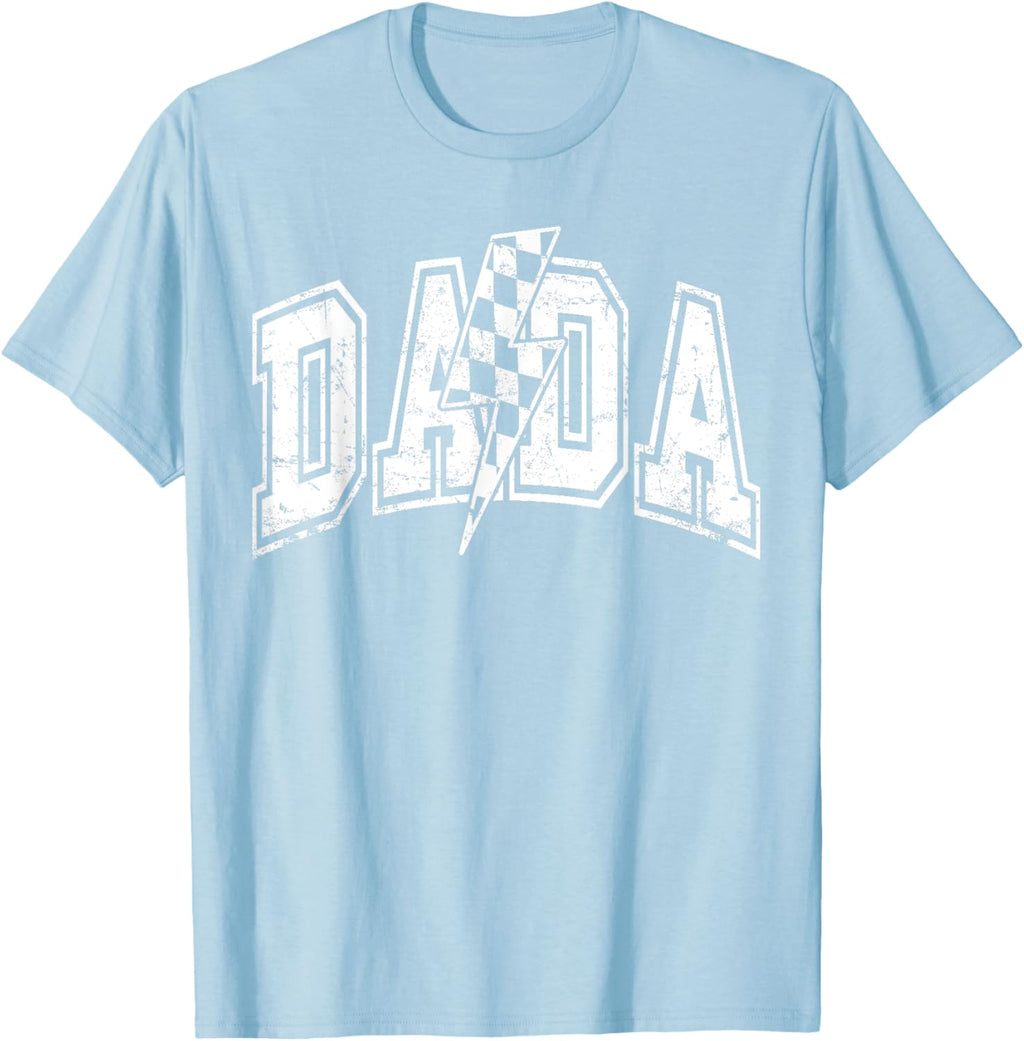 Dada Lightning Bolt Checkered Varsity Dad Men Father's Day