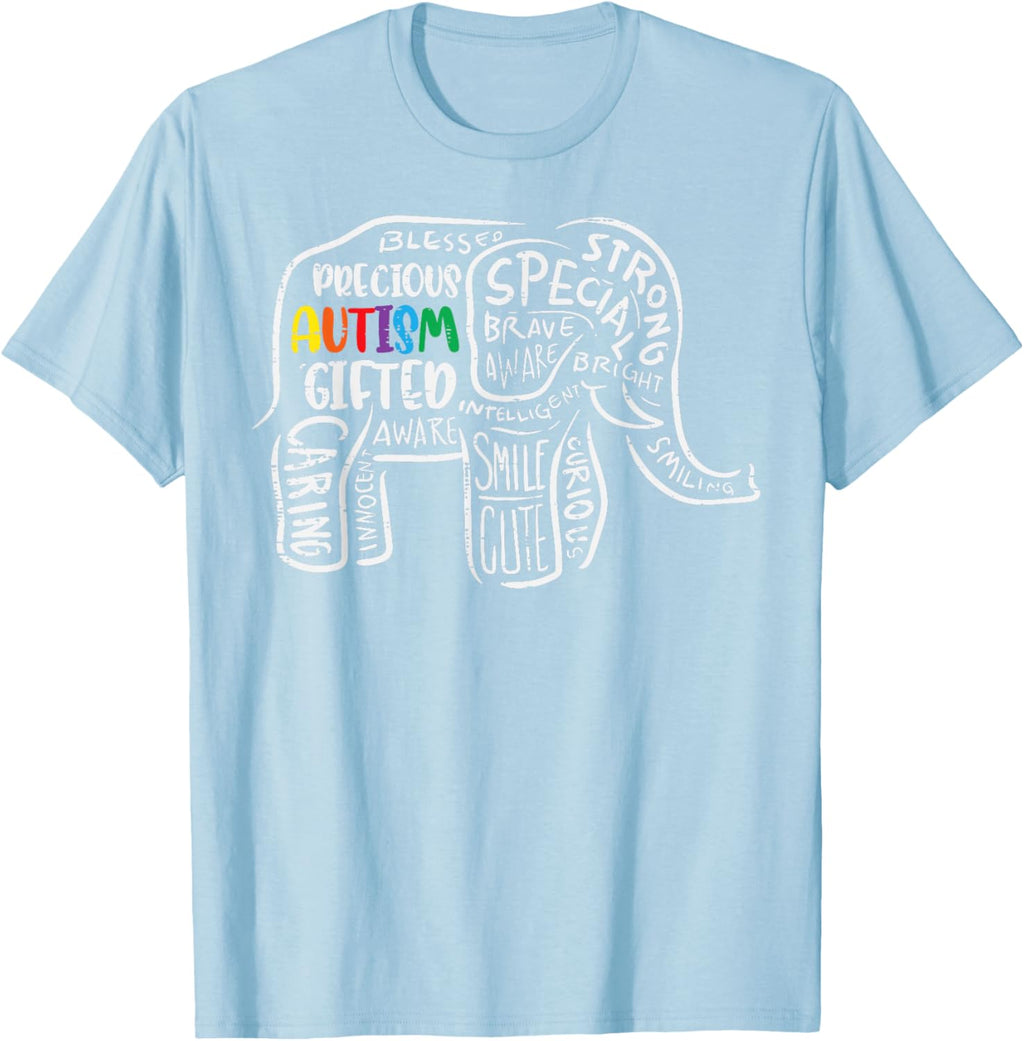 Autism Awareness Elephant Acceptance Autistic Men Women Kids