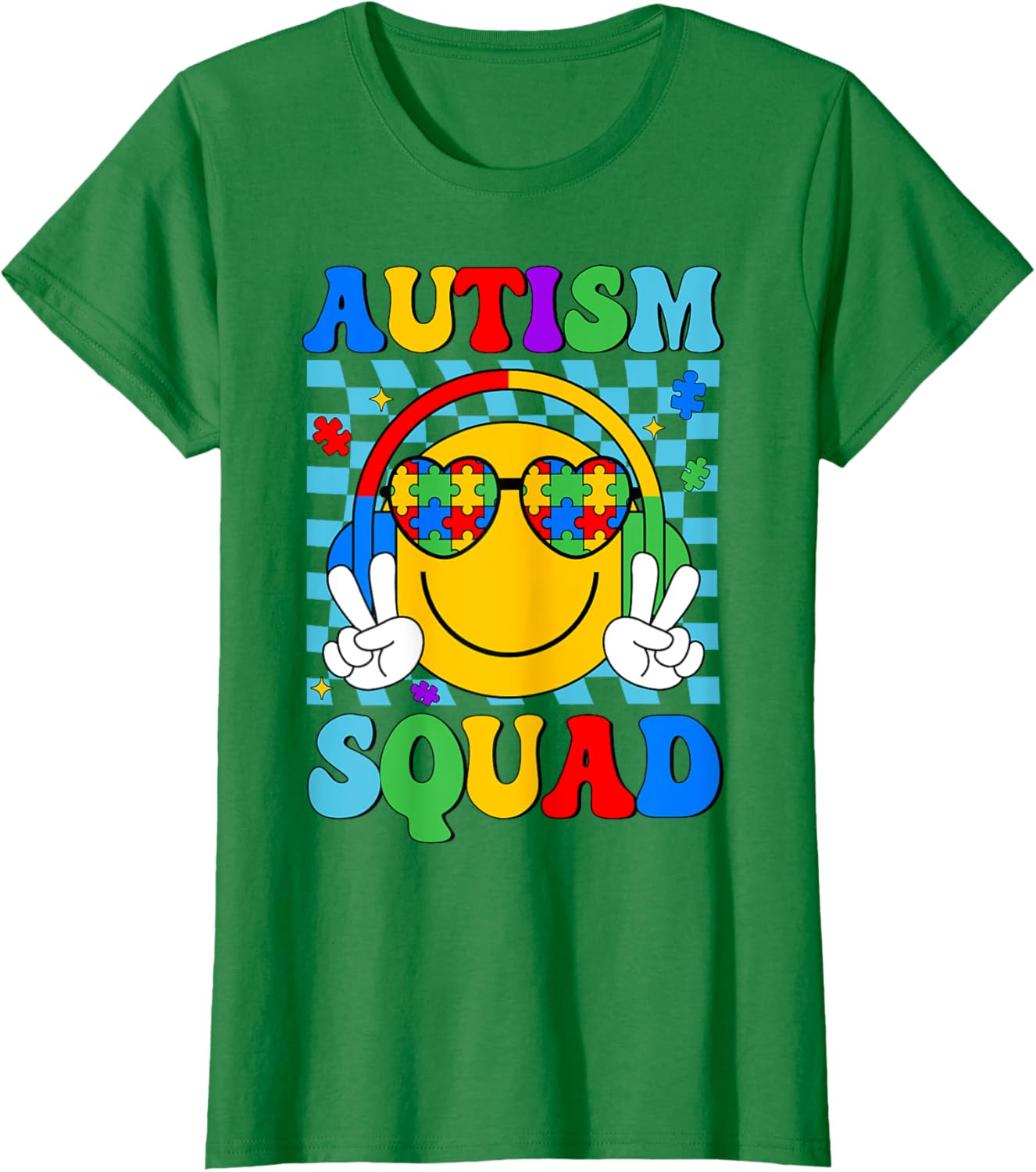Autism Awareness Autism Squad Support Smile Face Women Men