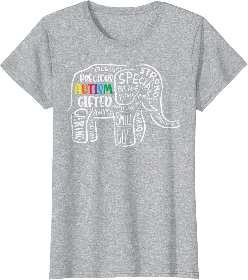 Autism Awareness Elephant Acceptance Autistic Men Women Kids