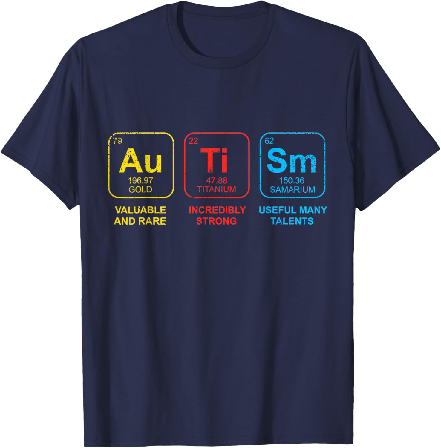 Autism Awareness Women Men Kids Elements Periodic Table ASD