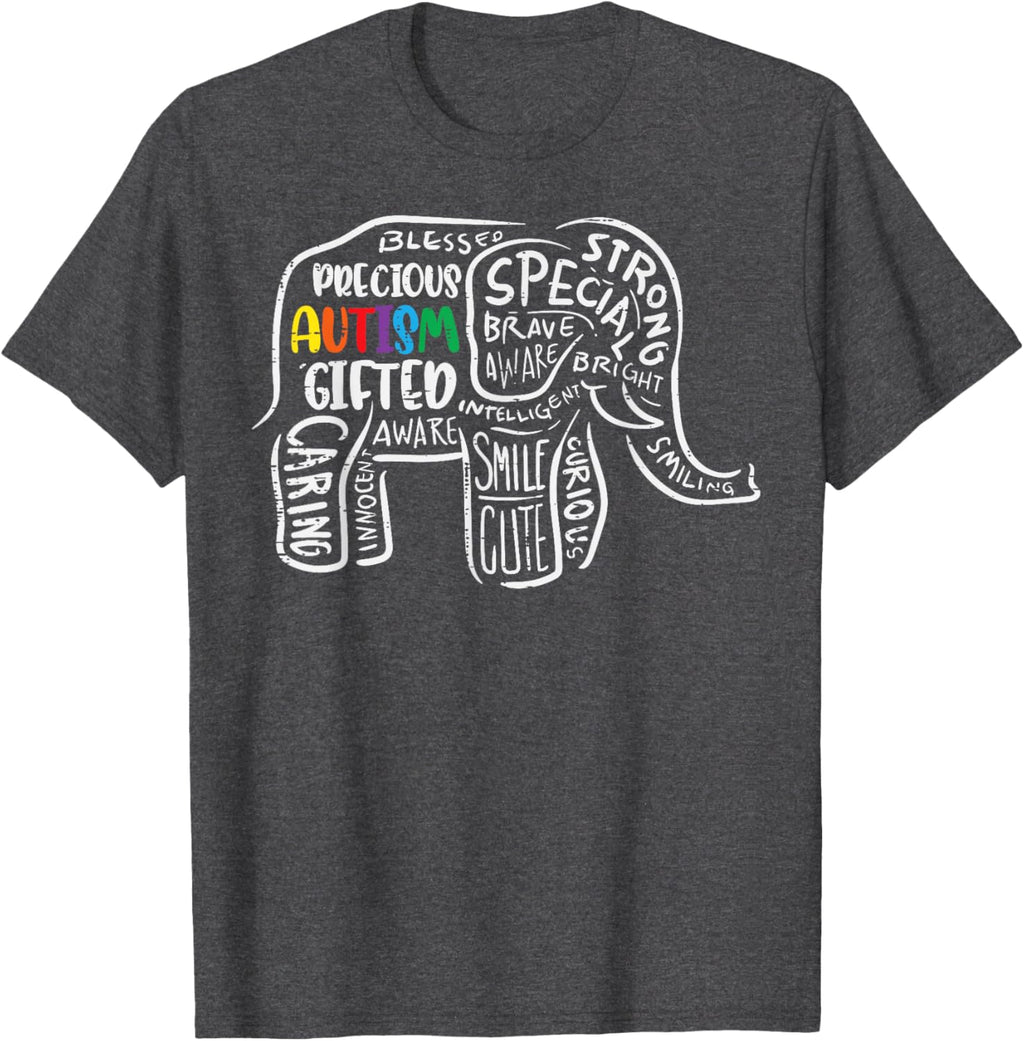 Autism Awareness Elephant Acceptance Autistic Men Women Kids