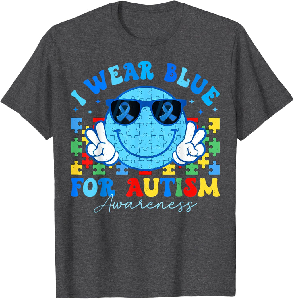 I Wear Blue For Autism Awareness Month Teacher Kids Boys