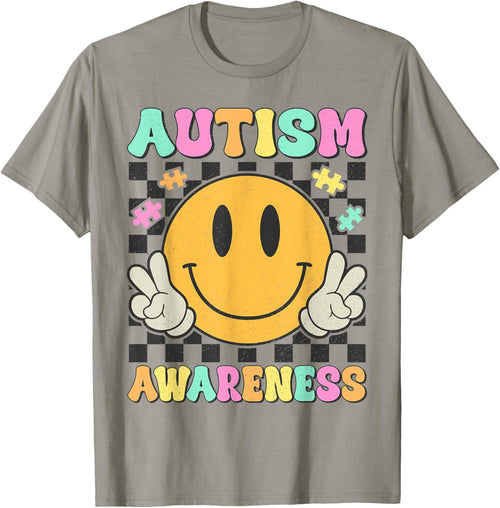 Autism Awareness Kids Men Women Smile Face Autistic Autism
