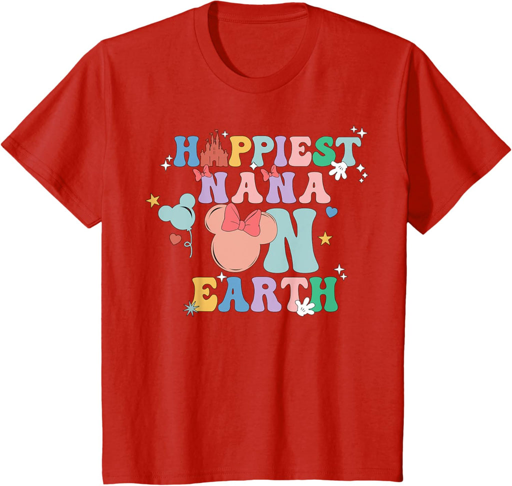 Happiest Nana On Earth Groovy Mom Mother's Day Mother Shirt