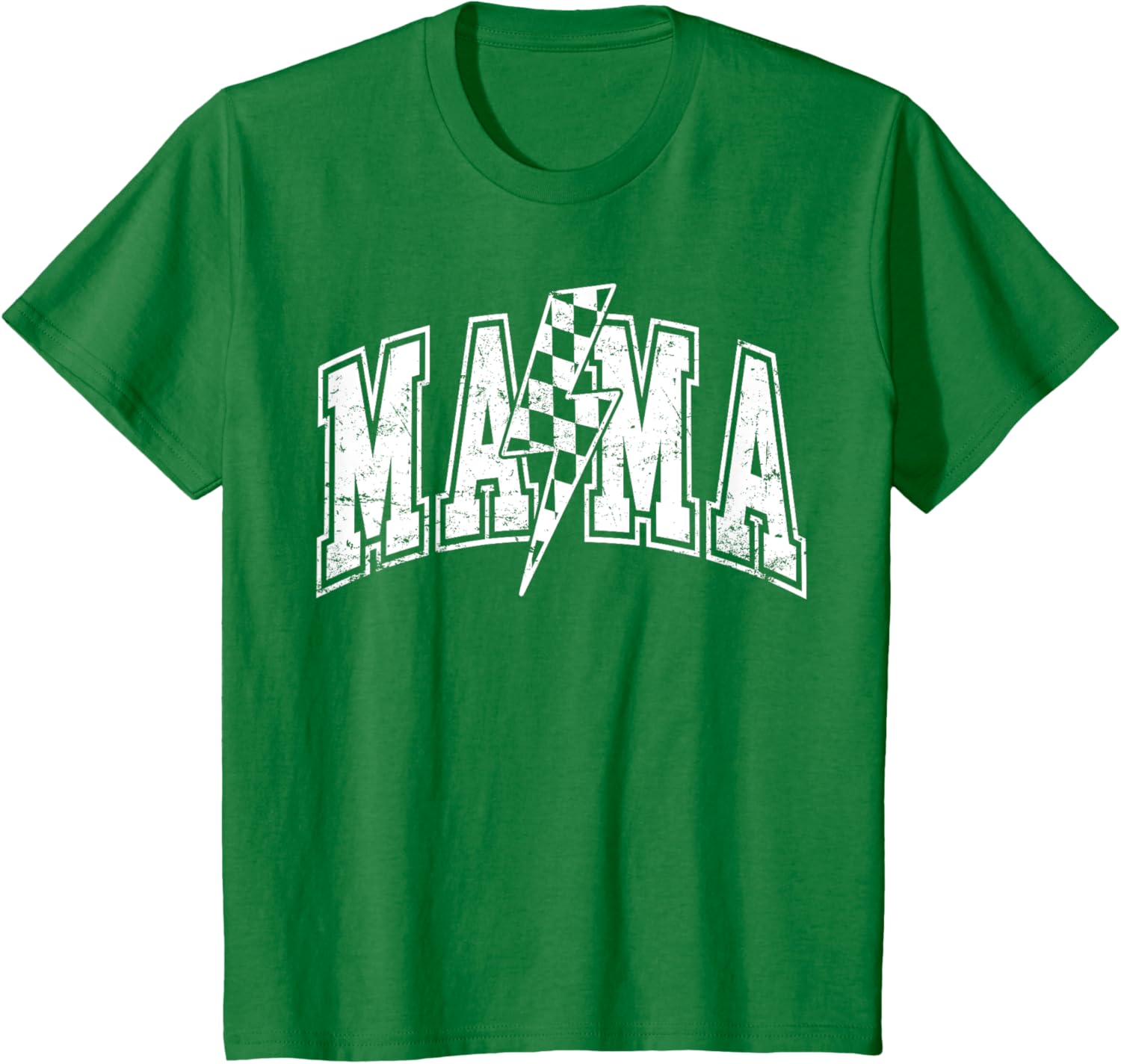 Mama Lightning Bolt Checkered Varsity Mom Women Mother's Day Mother Shirt