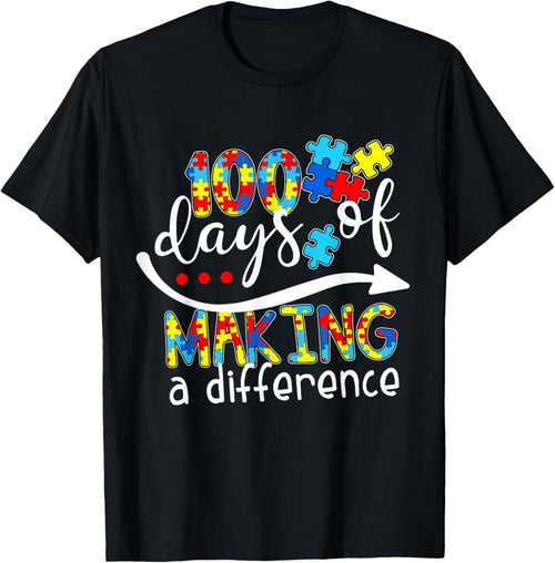 Autism 100 Days 100th day of school teacher autism awareness
