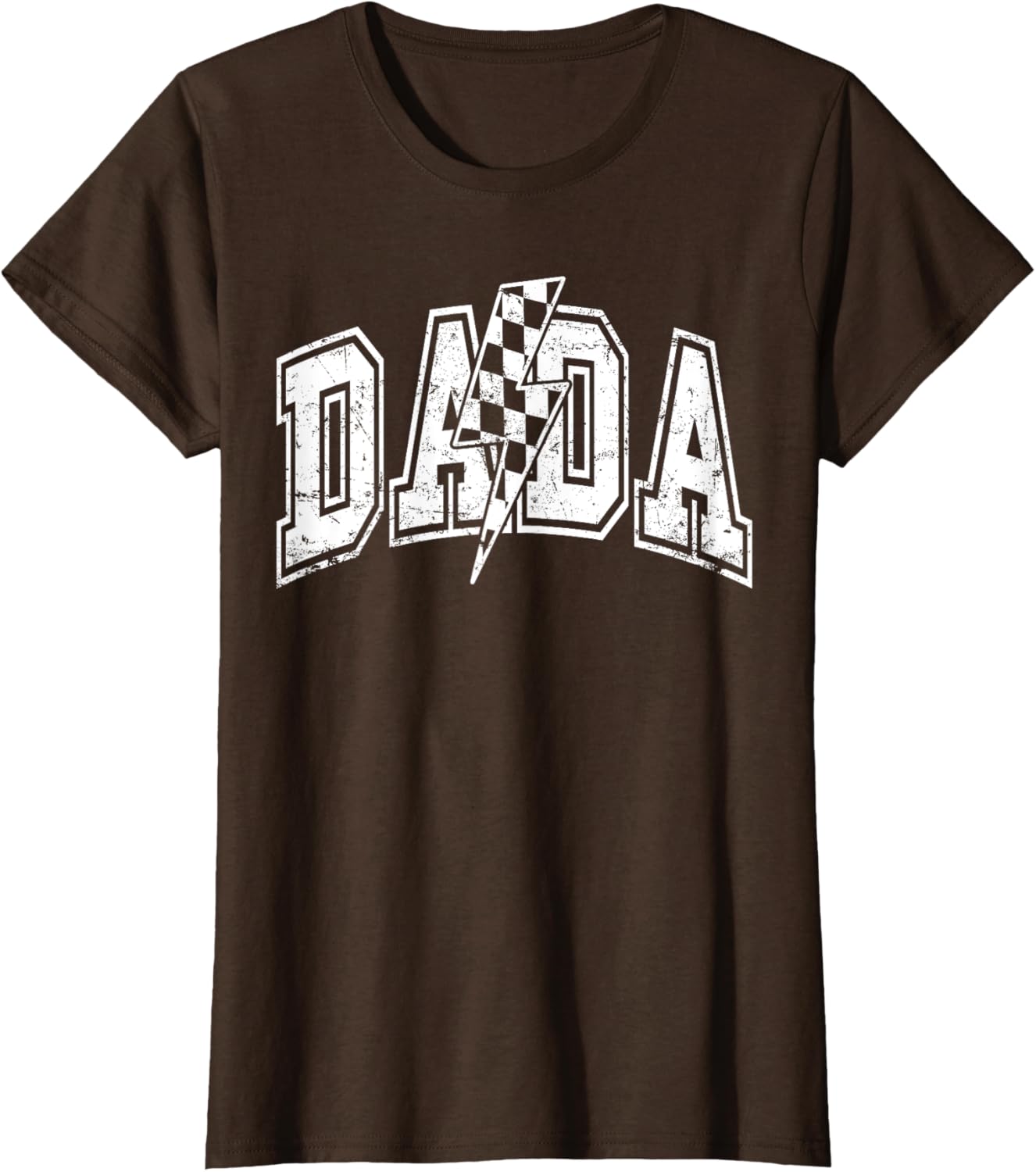 Dada Lightning Bolt Checkered Varsity Dad Men Father's Day