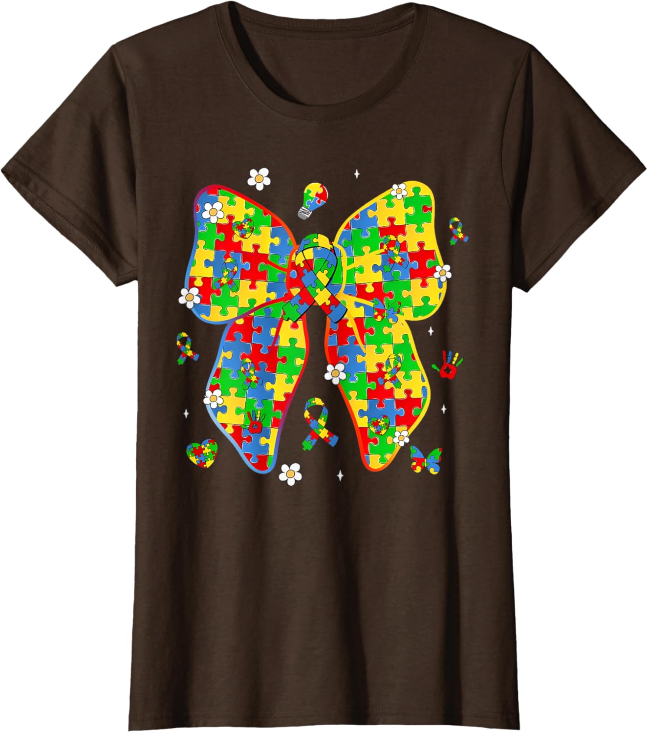 Autism Awareness Coquette Bow Puzzle Bow Women Kids Girl Boy