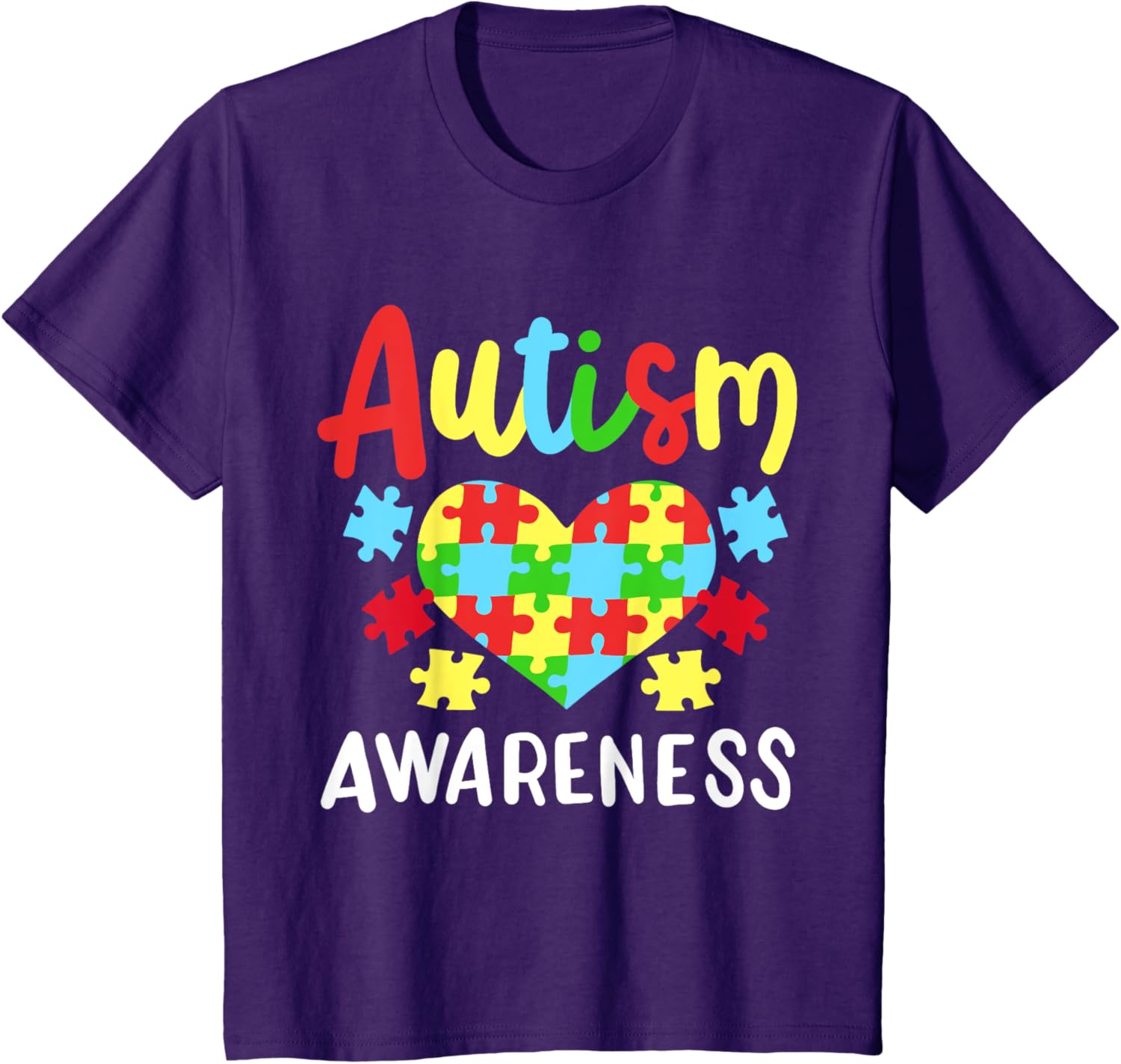 Autism Awareness T-Shirt, Small, Black