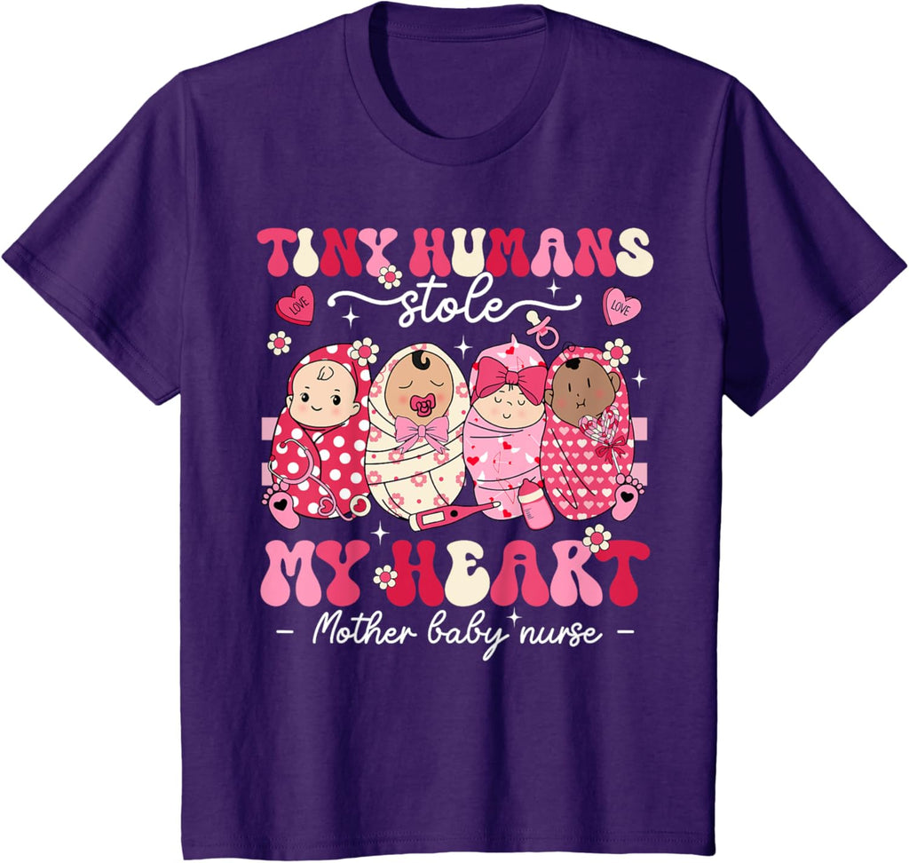 Mother Baby Nurse Tiny Humans Stole My Heart Valentines Day Mother Shirt