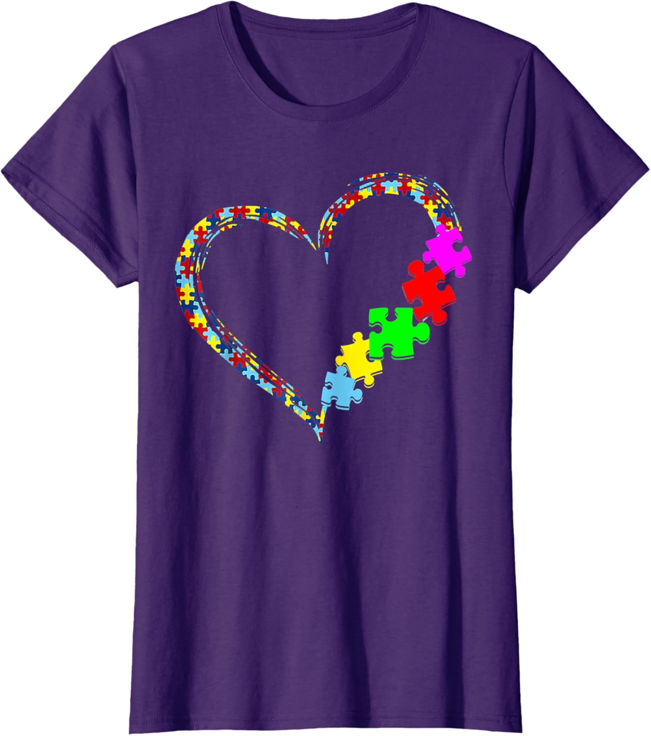 Autism Awareness Love Heart Puzzle Piece Gift Men Women