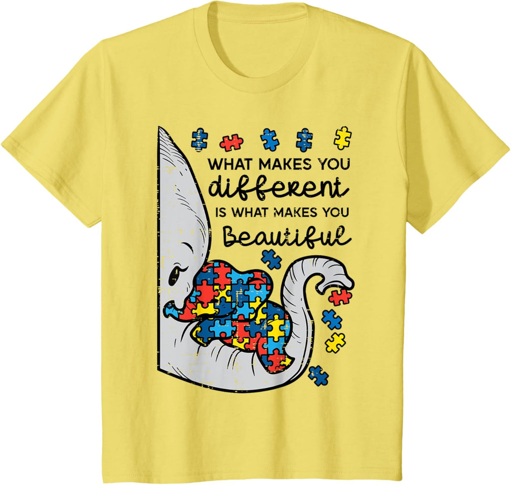 What Makes You Different Beautiful Elephant Autism Awareness