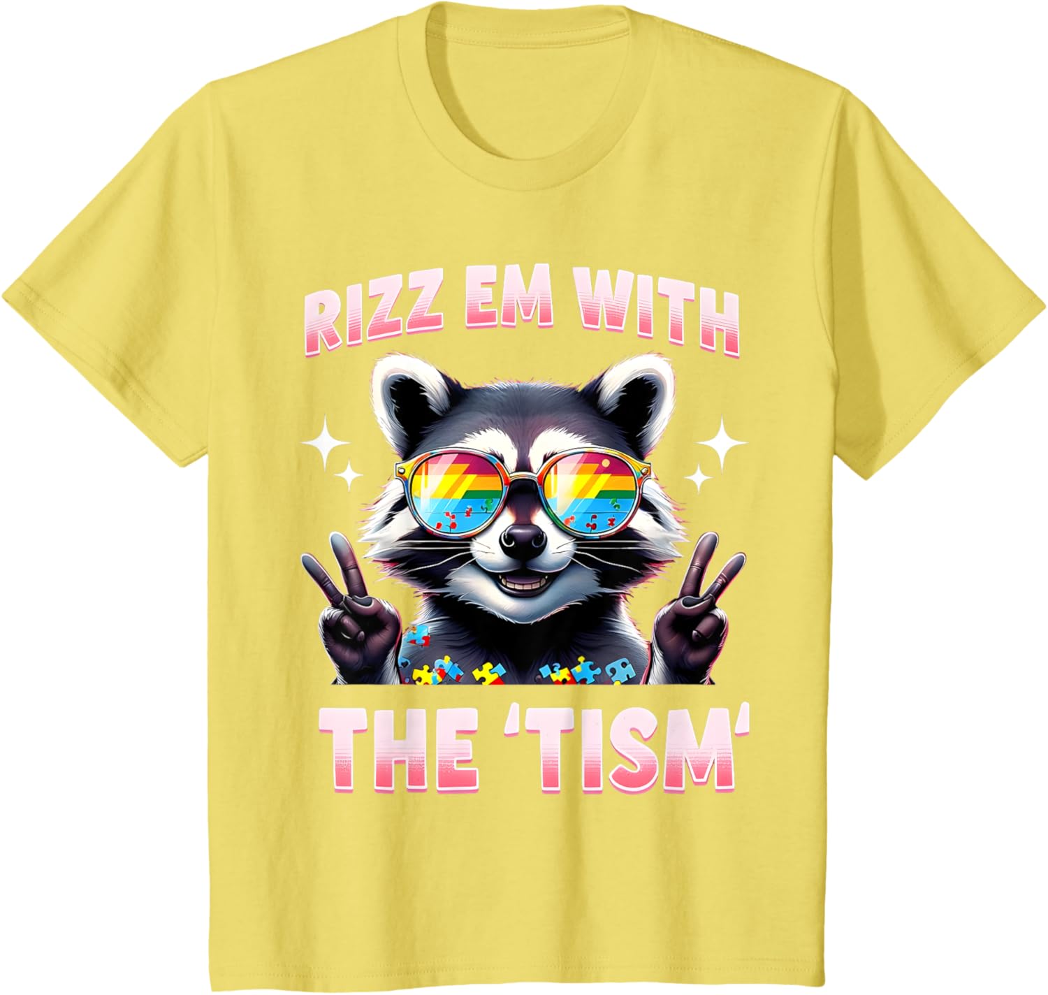 Autism Funny Rizz Em With The Tism Meme Autistic Racoon