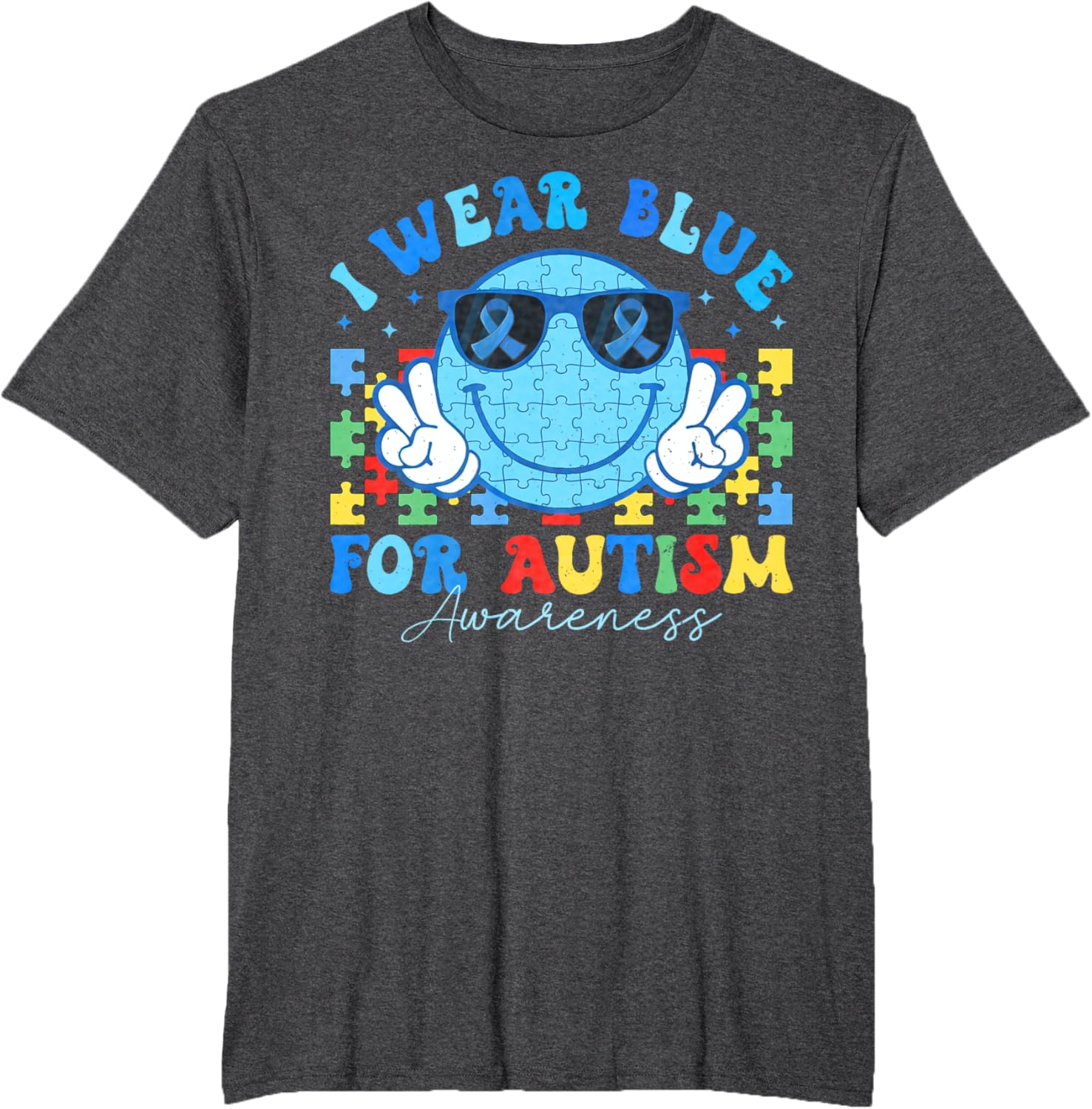 I Wear Blue For Autism Awareness Month Teacher Kids Boys