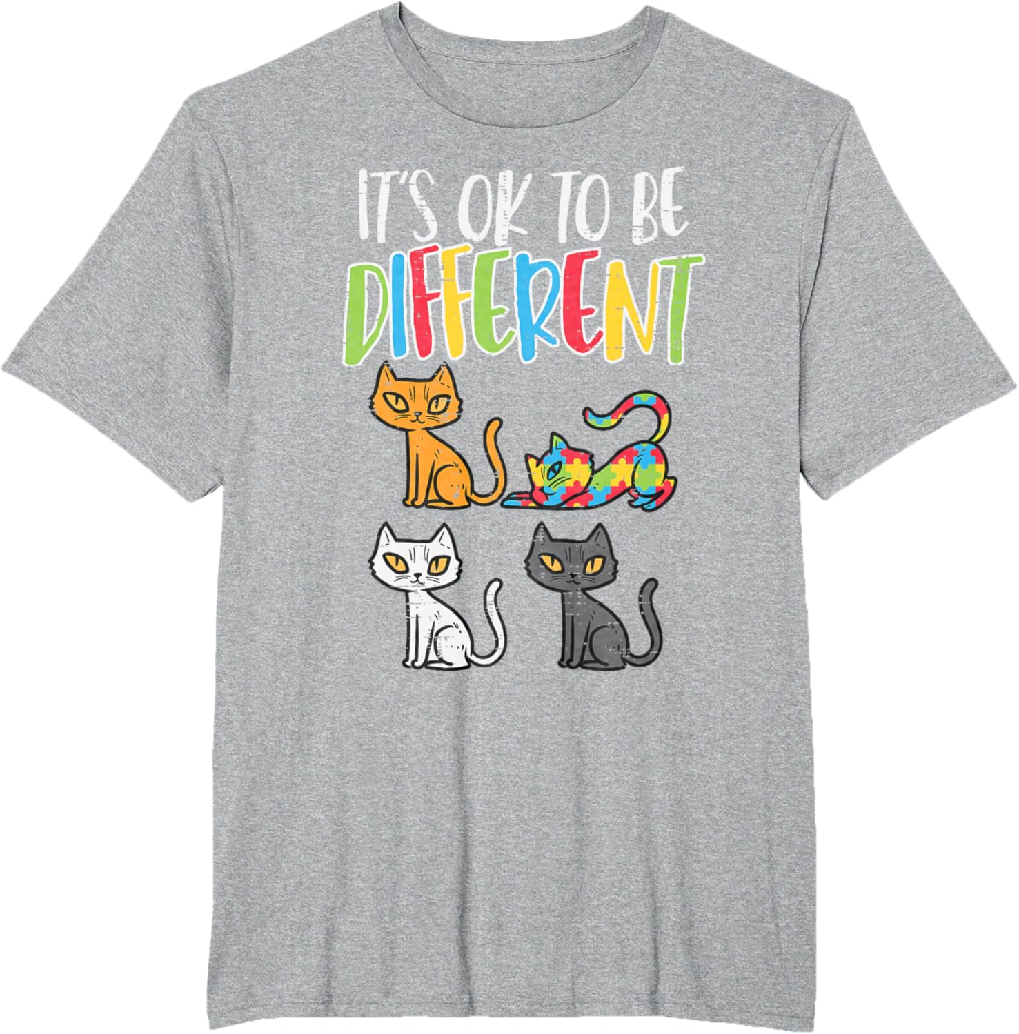 Its Ok To Be Different Cat Puzzle Cute Autism Awareness Kids