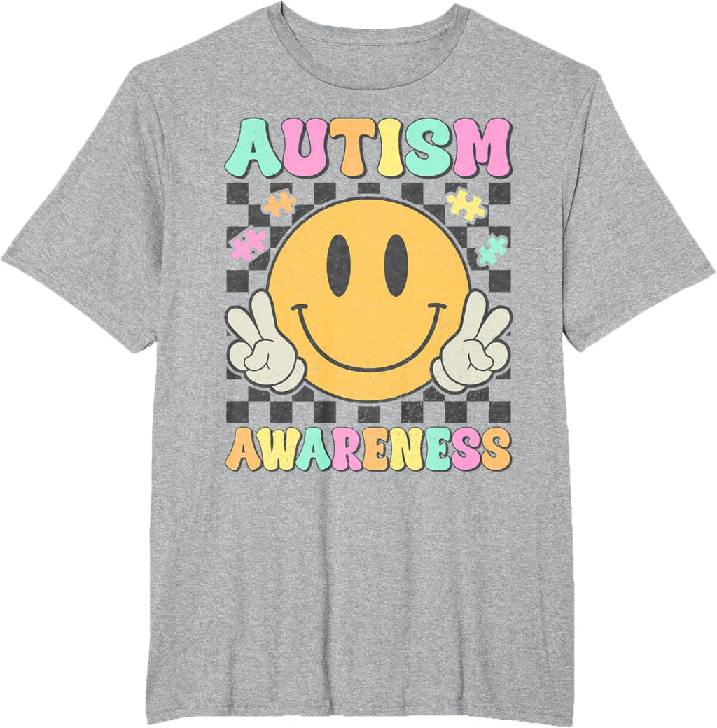 Autism Awareness Kids Men Women Smile Face Autistic Autism