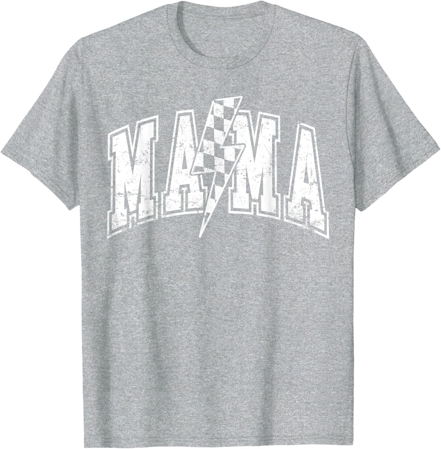 Mama Lightning Bolt Checkered Varsity Mom Women Mother's Day Mother Shirt