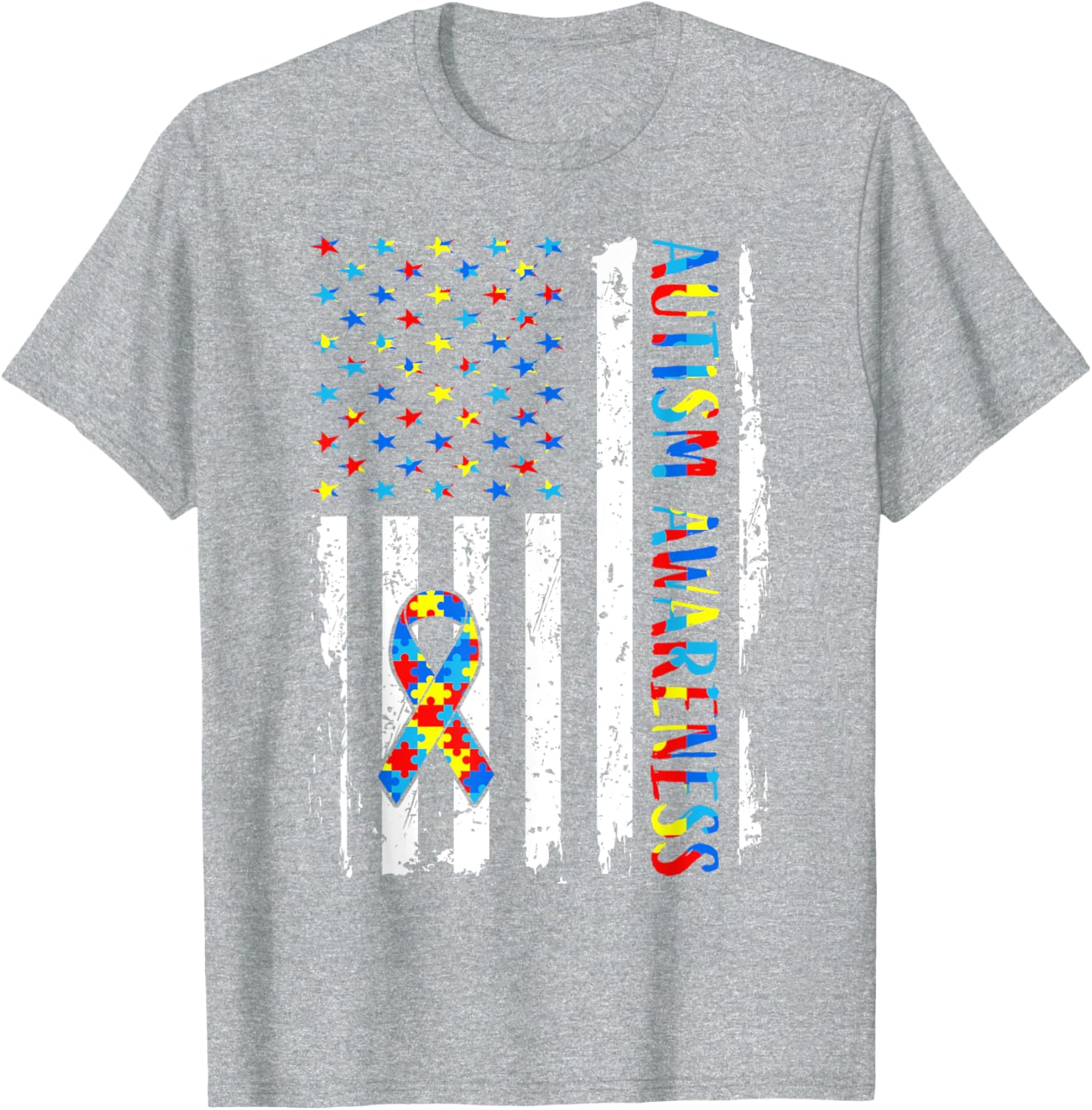 Autism Awareness Mom Dad USA flag Autistic Awareness Autism
