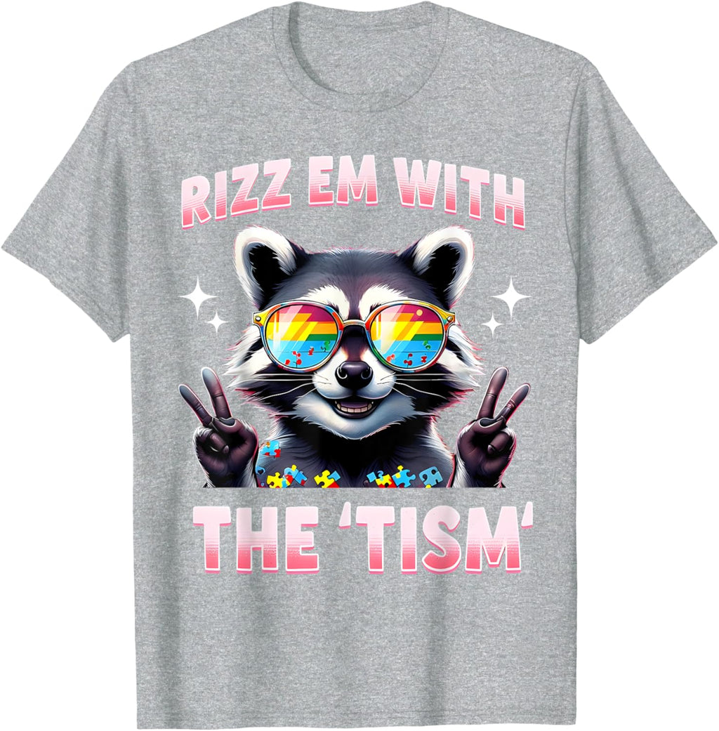 Autism Funny Rizz Em With The Tism Meme Autistic Racoon