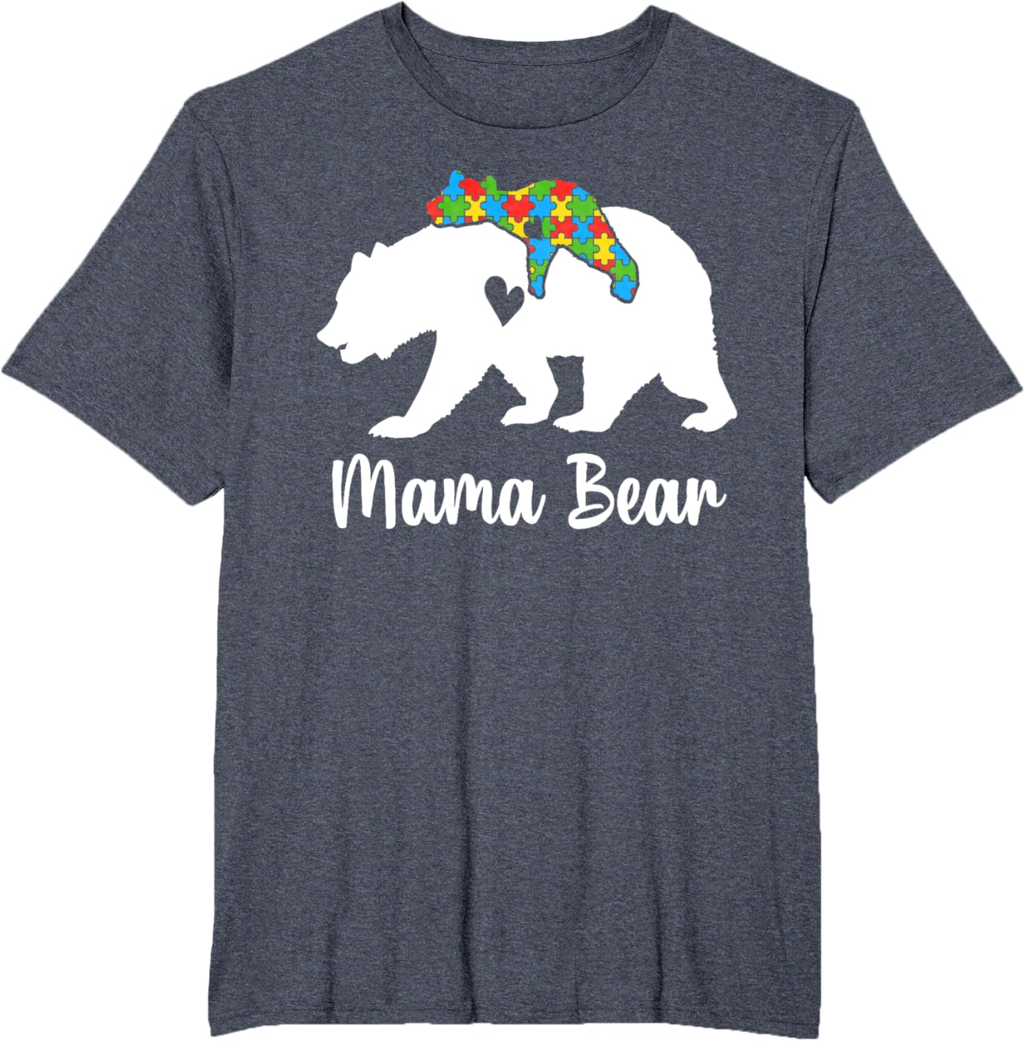 Mama Bear Love Support Autism Awareness Bear Family